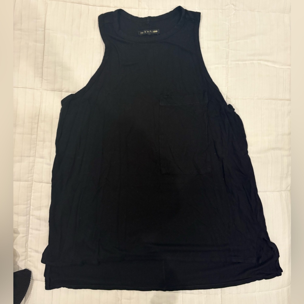 Rag & Bone Black Sleeveless Tee